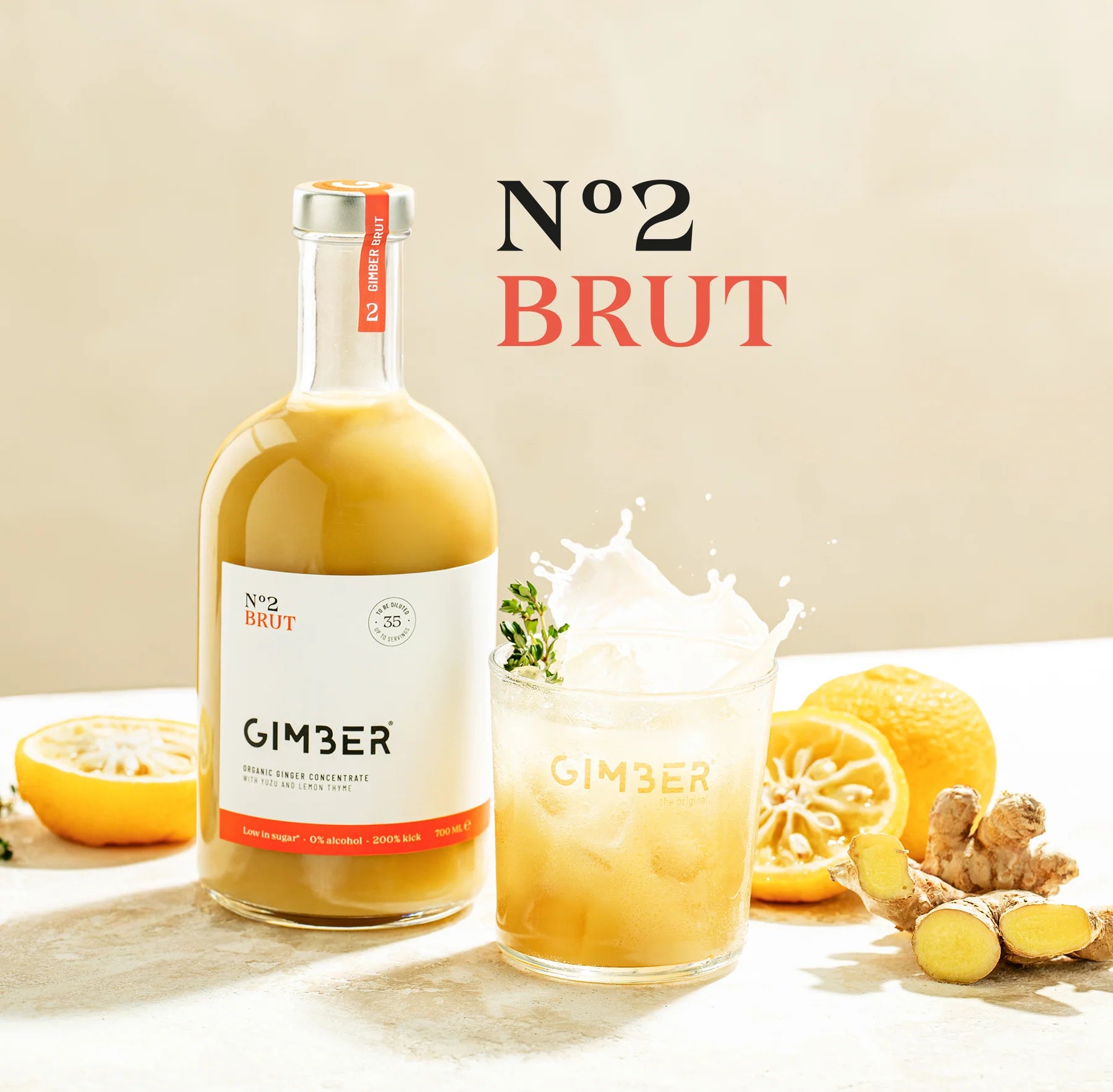 Gimber N°2 Brut - BIO Ingwerkonzentrat mit Yuzu und Zitronenthymian image 0