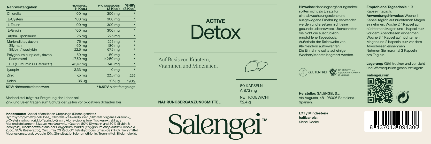 Active Detox - Natürliche Leberentgiftung - 60 Kapseln - Salengei™ image 3