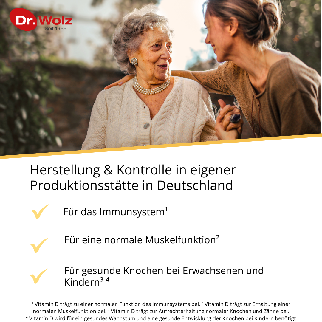 Dr. Wolz Vitamin D3 1000 I.E. plus - 60 Kapseln mit Acerola und Zitrusflavonoide image 2