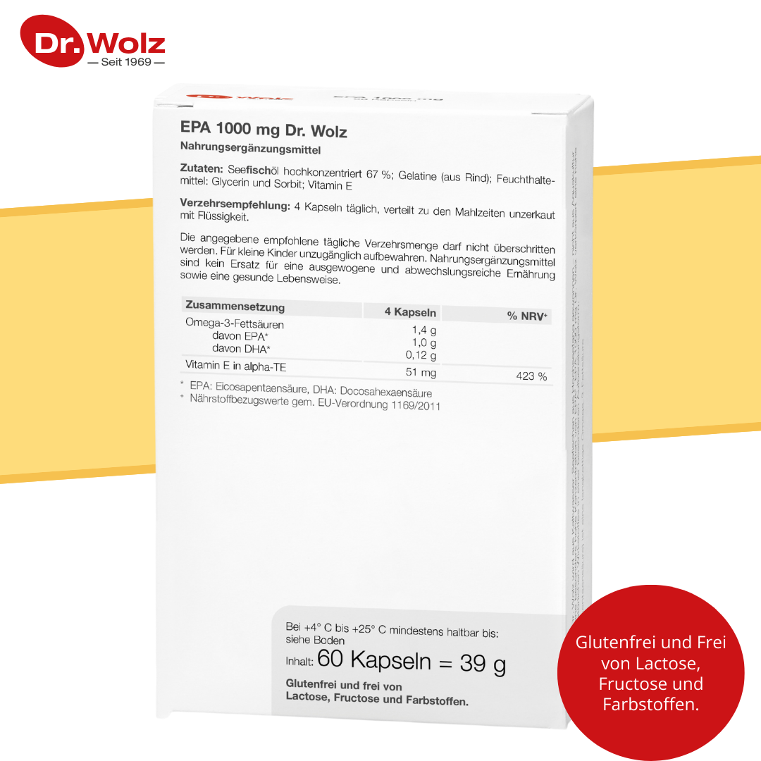 Dr. Wolz EPA 1000 mg - 60 Kapseln mit Vitamin E zur gezielten Versorgung mit EPA image 5