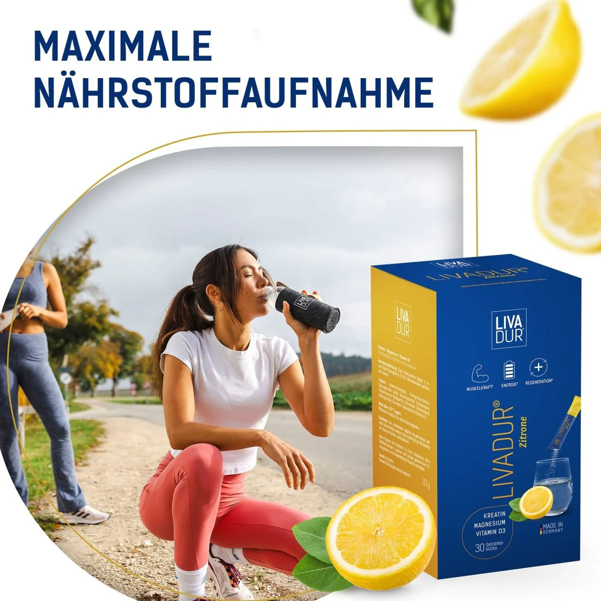 LIVADUR® Zitronengeschmack - Aktivkomplex mit Kreatin, Magnesium u. Vitamin D3 image 7