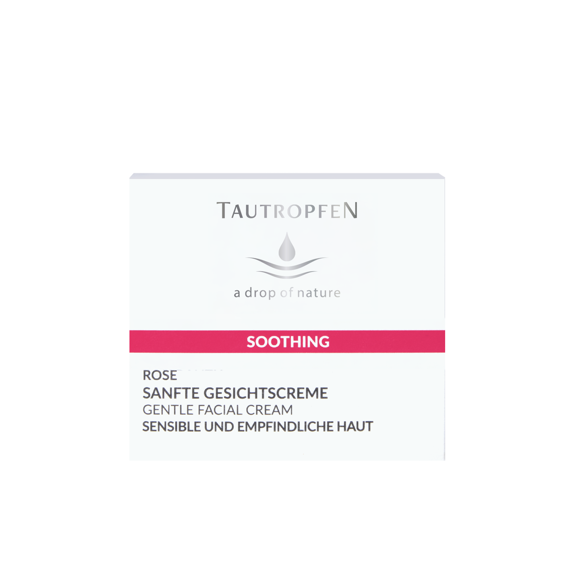Sanfte Gesichtscreme mit Rosenwasser und Wildrosenöl - Tautropfen - 50 ml image 1