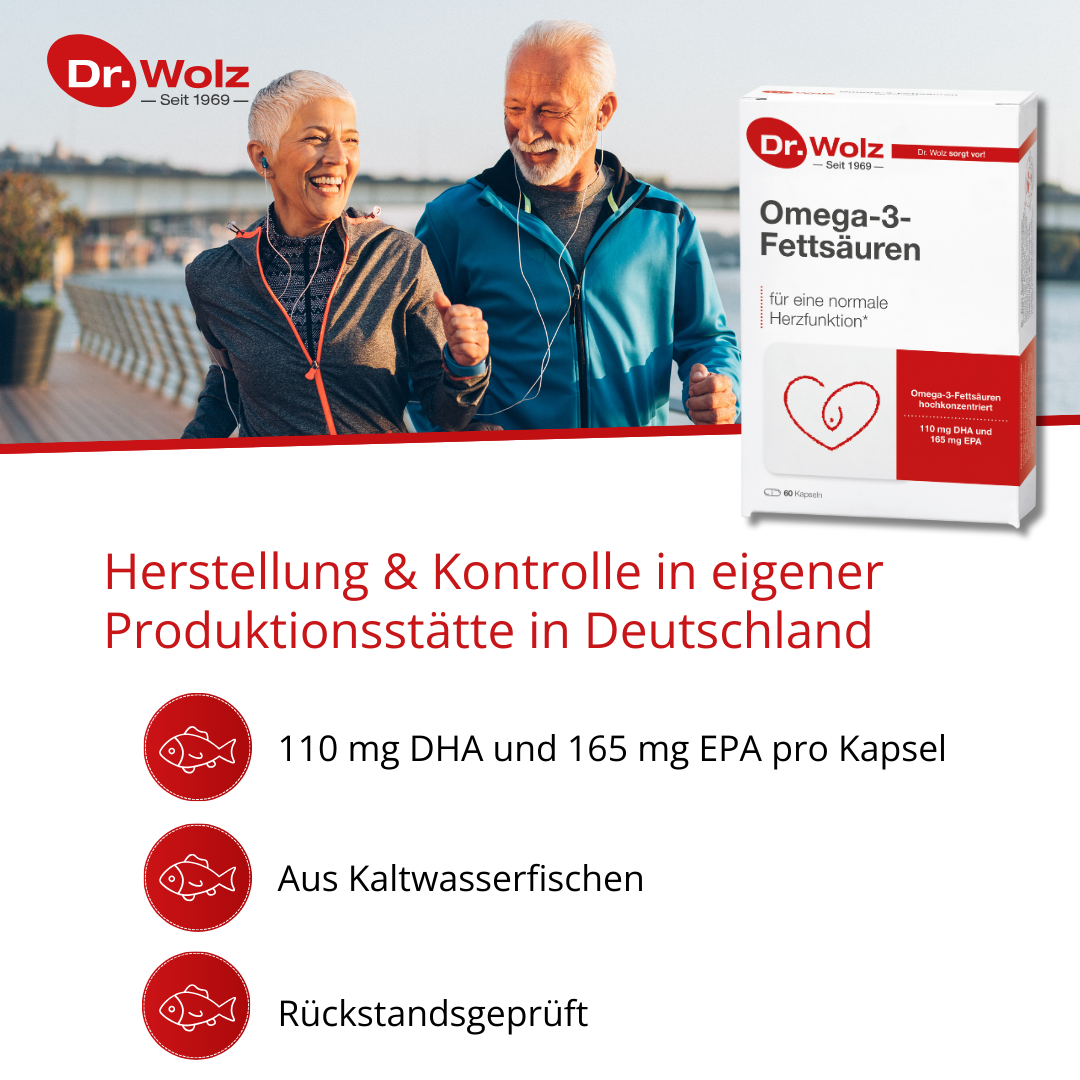 Dr. Wolz Omega-3-Fettsäuren - 60 Kapseln - 110 mg DHA und 165 mg EPA pro Kapsel image 2