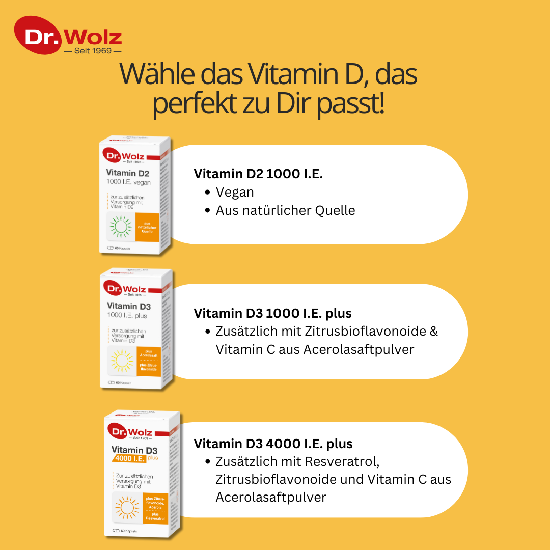 Dr. Wolz Vitamin D3 1000 I.E. plus - 60 Kapseln mit Acerola und Zitrusflavonoide image 3