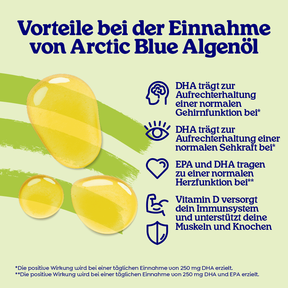 Omega 3 Algenöl mit Hanföl und Zitronengeschmack - Arctic Blue® -  150 ml image 1