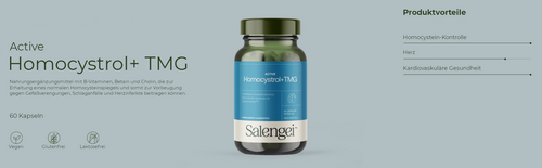 Active Homocystrol + TMG™ - Homocystein-Kontrolle - 60 Kapseln - Salengei™ image 1