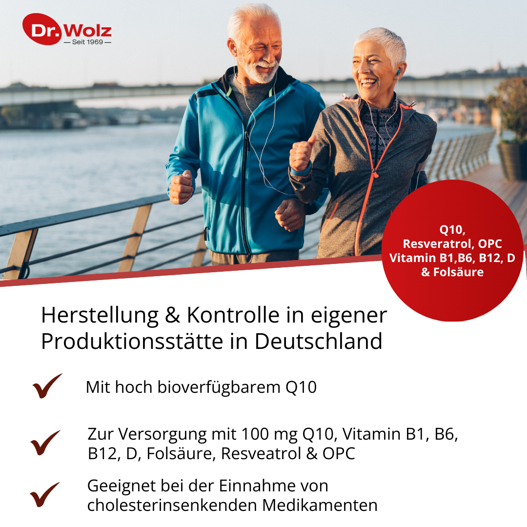 Dr. Wolz Cardio Protect Q10 - 40 Kapseln mit Q10, Vitaminen, Resveratrol und OPC image 4